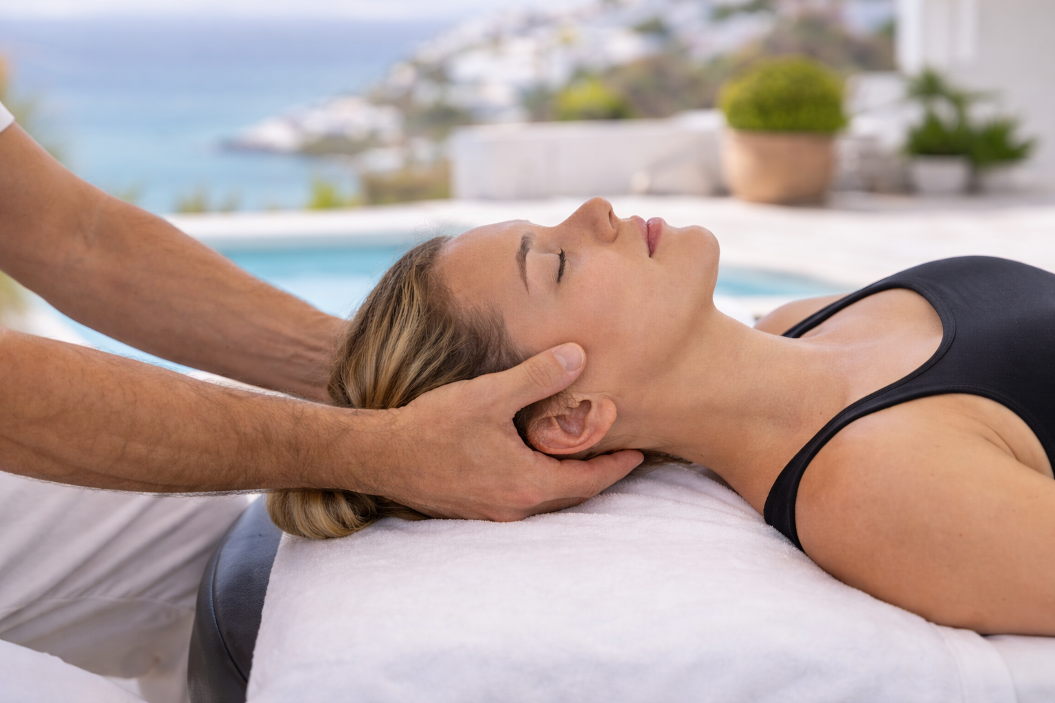 Massage vs osteopathy comparison showing treatment techniques for pain relief in Syros